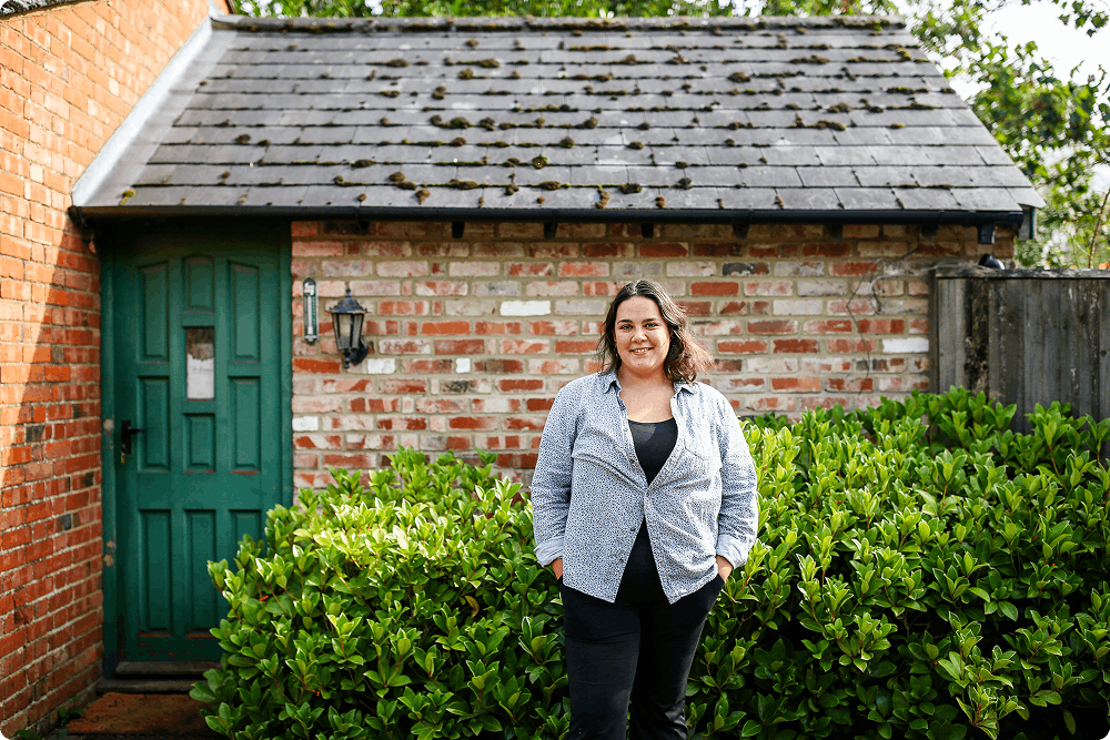Rosie outside the clinic